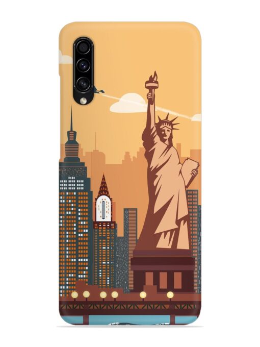 New York Statue Of Liberty Architectural Scenery Snap Case for Samsung Galaxy A50S Zapvi