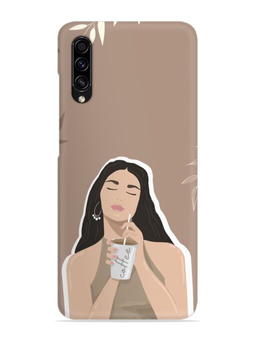 Girl With Coffee Snap Case for Samsung Galaxy A50S Zapvi