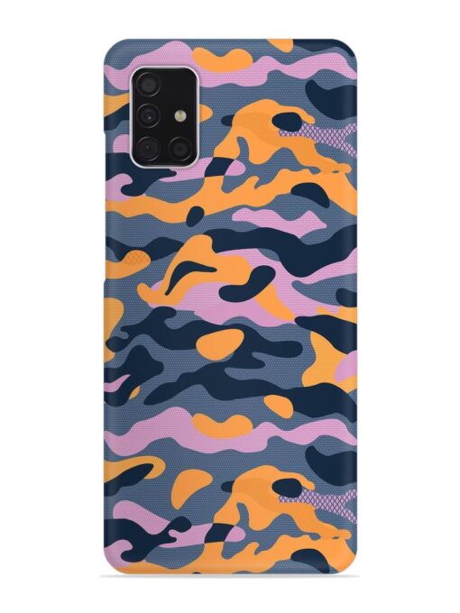 Camouflage Army Military English Orange Art Snap Case for Samsung Galaxy A51