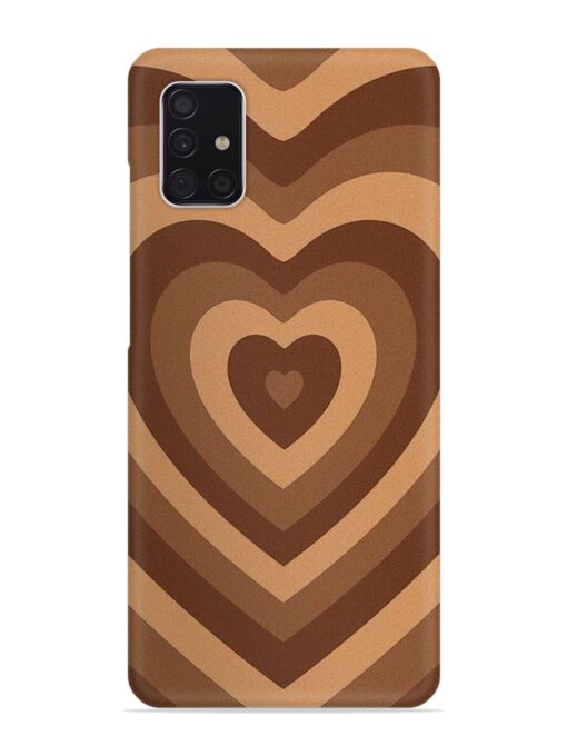 Brown Heart Snap Case for Samsung Galaxy A51