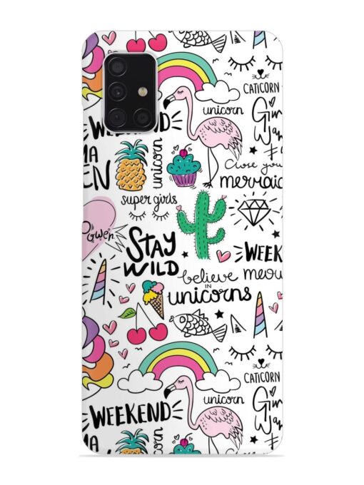 Unicorn Ice Cream Snap Case for Samsung Galaxy A51 Zapvi