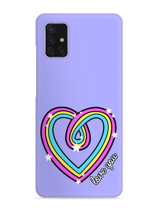 Colorful Rainbow Heart Snap Case for Samsung Galaxy A51