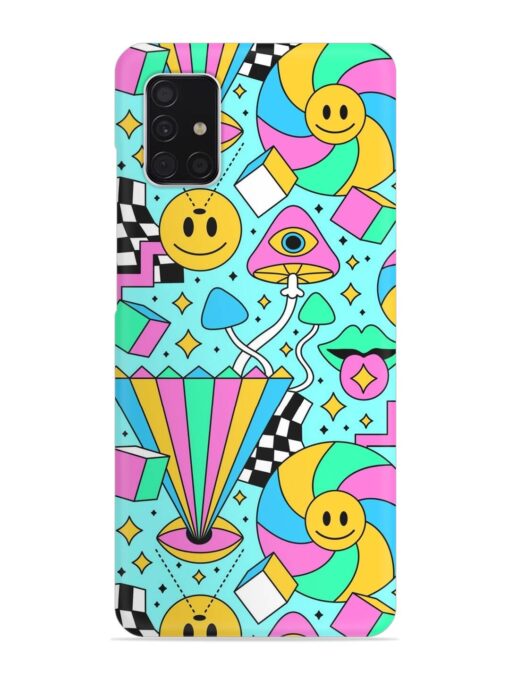 Trippy Rainbow 60S Snap Case for Samsung Galaxy A51 Zapvi