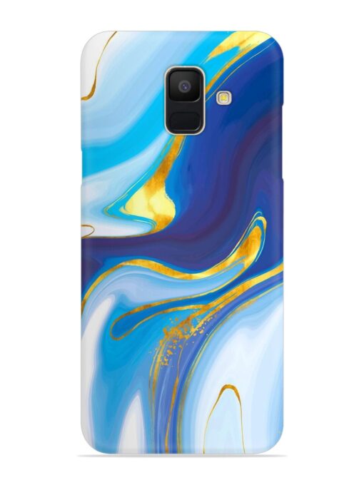 Watercolor Background With Golden Foil Snap Case for Samsung Galaxy A5 (2018) Zapvi