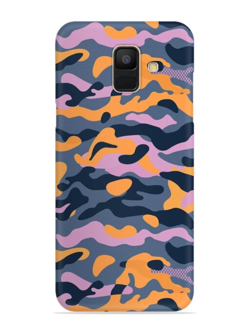 Camouflage Army Military English Orange Art Snap Case for Samsung Galaxy A5 (2018) Zapvi