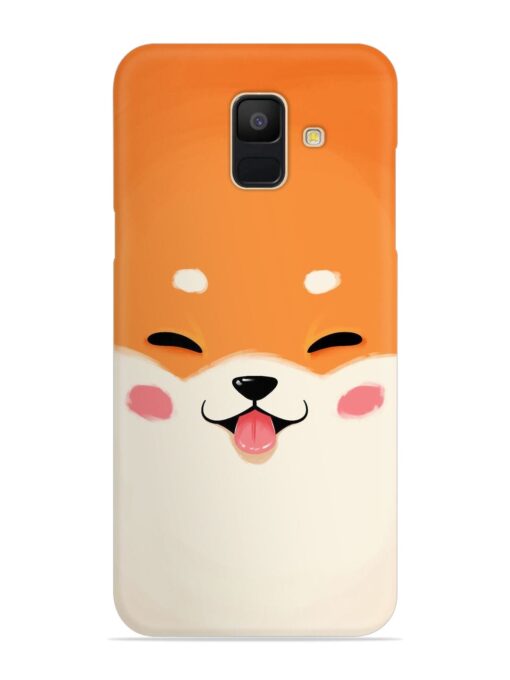 Cute Dog Face Vector Snap Case for Samsung Galaxy A5 (2018) Zapvi