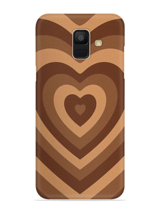 Brown Heart Snap Case for Samsung Galaxy A5 (2018) Zapvi