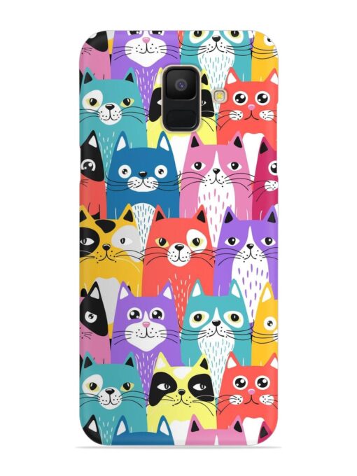 Funny Cartoon Cats Snap Case for Samsung Galaxy A5 (2018) Zapvi