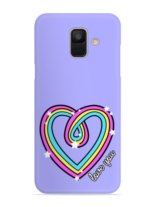 Colorful Rainbow Heart Snap Case for Samsung Galaxy A5 (2018) Zapvi