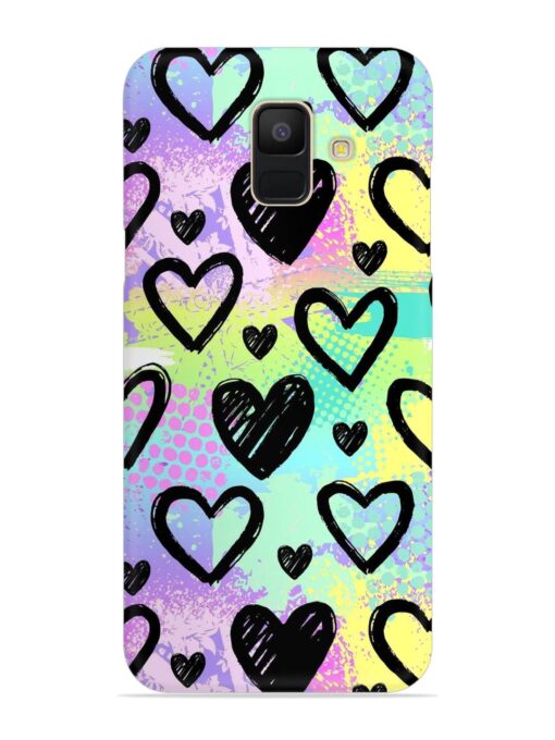 Bright Pattern Hearts Snap Case for Samsung Galaxy A5 (2018) Zapvi