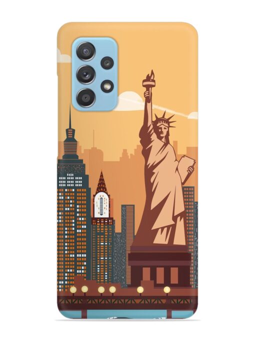 New York Statue Of Liberty Architectural Scenery Snap Case for Samsung Galaxy A52 (5G) Zapvi