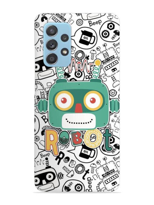 Robot Modern Seamless Pattern Snap Case for Samsung Galaxy A52 (5G)