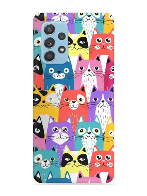 Funny Cartoon Cats Snap Case for Samsung Galaxy A52 (5G)