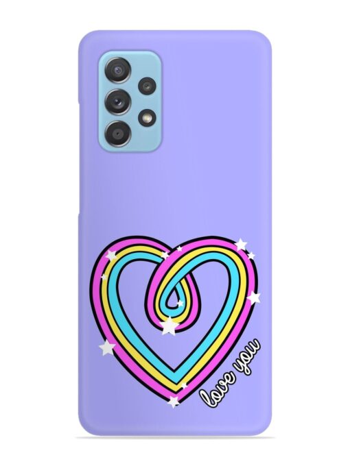 Colorful Rainbow Heart Snap Case for Samsung Galaxy A52 (5G)