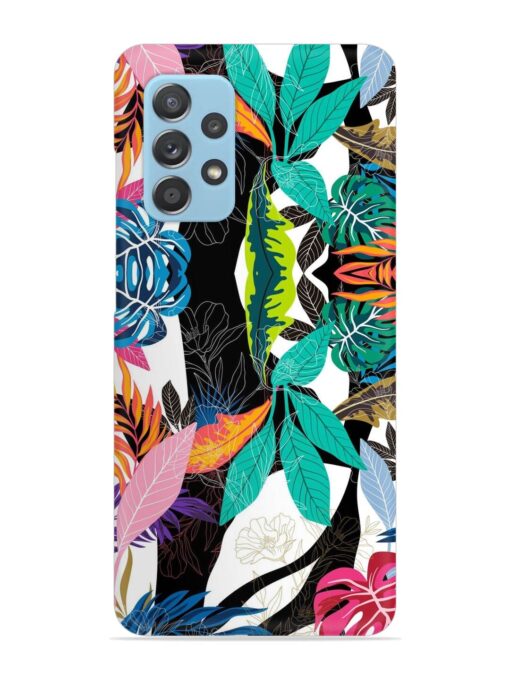 Floral Pattern Bright Snap Case for Samsung Galaxy A52 (5G)