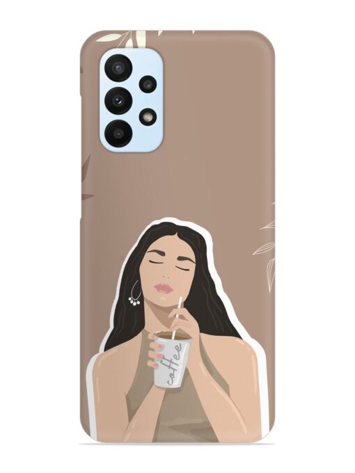 Girl With Coffee Snap Case for Samsung Galaxy A52S (5G) Zapvi