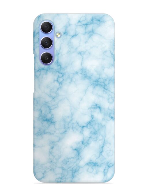 Blue White Natural Marble Snap Case for Samsung Galaxy A54 (5G) Zapvi