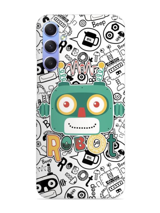 Robot Modern Seamless Pattern Snap Case for Samsung Galaxy A54 (5G) Zapvi