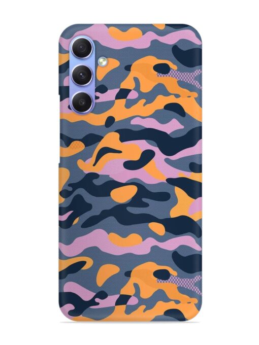 Camouflage Army Military English Orange Art Snap Case for Samsung Galaxy A54 (5G) Zapvi