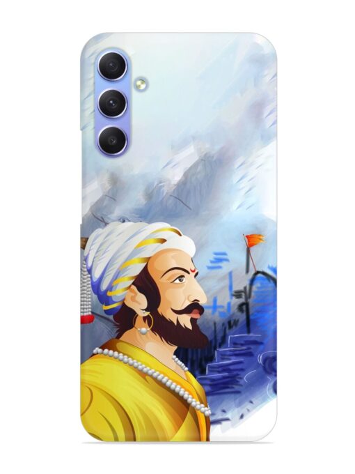 Shivaji Maharaj Color Paint Art Snap Case for Samsung Galaxy A54 (5G) Zapvi