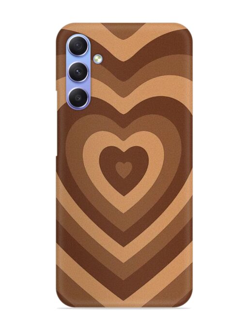 Brown Heart Snap Case for Samsung Galaxy A54 (5G)