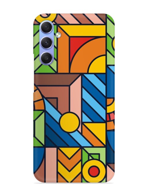 Colorful Geometric Snap Case for Samsung Galaxy A54 (5G) Zapvi