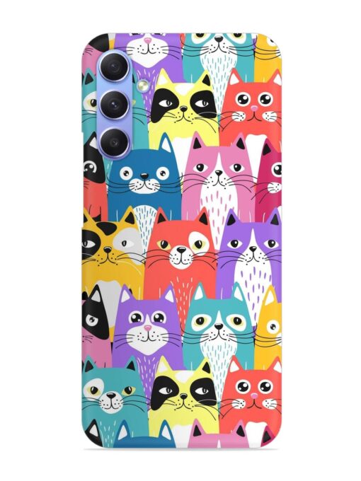 Funny Cartoon Cats Snap Case for Samsung Galaxy A54 (5G) Zapvi