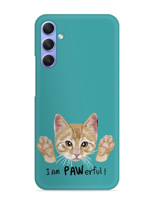 Typography Slogan Cat Snap Case for Samsung Galaxy A54 (5G) Zapvi