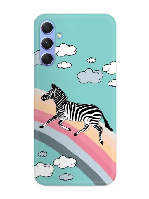 Running Zebra Snap Case for Samsung Galaxy A54 (5G) Zapvi