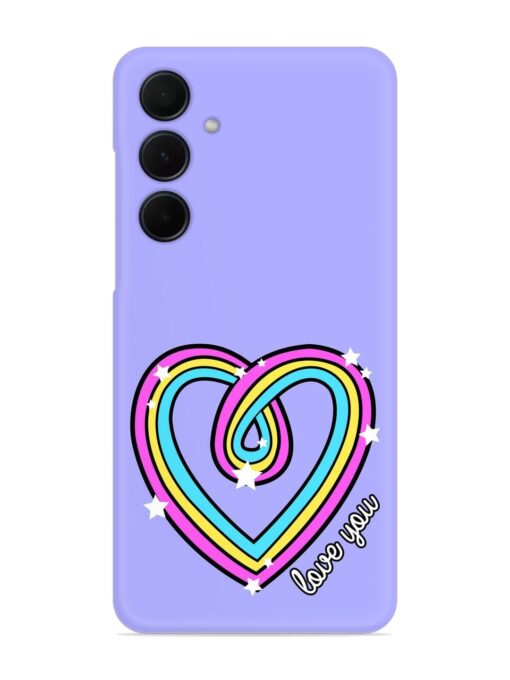 Colorful Rainbow Heart Snap Case for Samsung Galaxy A55 (5G)