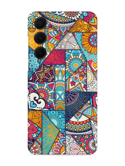 Patchwork Pattern Vintage Snap Case for Samsung Galaxy A55 (5G) Zapvi