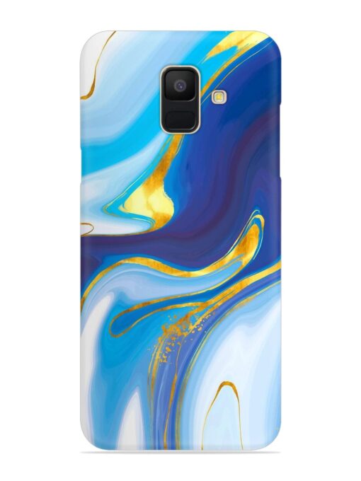 Watercolor Background With Golden Foil Snap Case for Samsung Galaxy A6 Zapvi