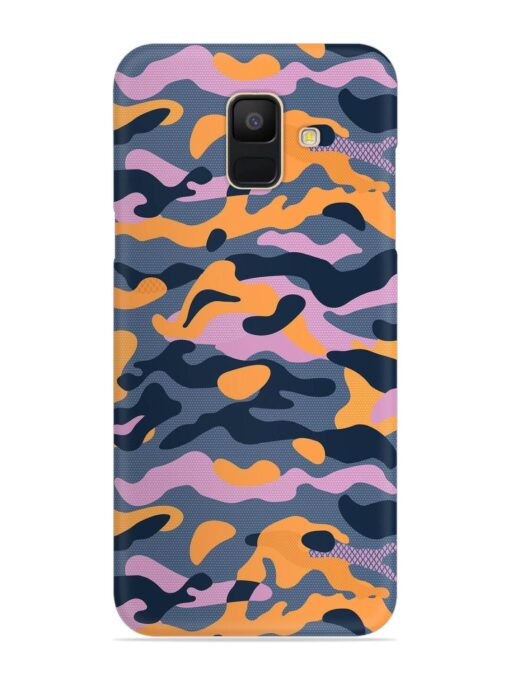 Camouflage Army Military English Orange Art Snap Case for Samsung Galaxy A6 Zapvi