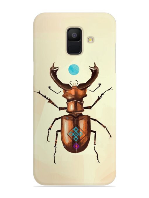 Stag Beetle Vector Snap Case for Samsung Galaxy A6 Zapvi