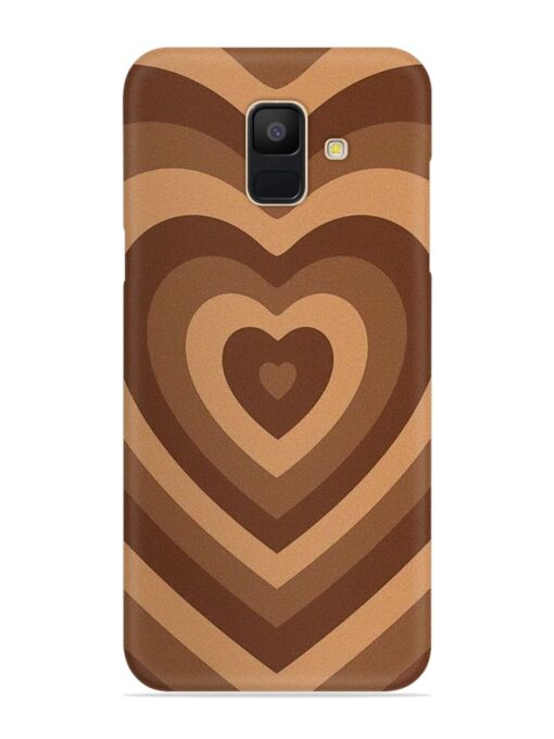 Brown Heart Snap Case for Samsung Galaxy A6 Zapvi