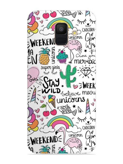 Unicorn Ice Cream Snap Case for Samsung Galaxy A6 Zapvi