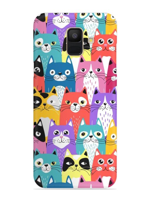 Funny Cartoon Cats Snap Case for Samsung Galaxy A6