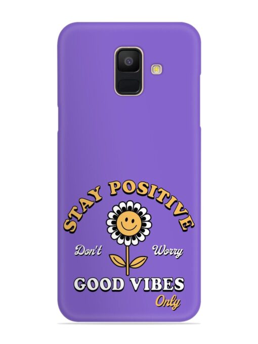 Retro Positive Flower Snap Case for Samsung Galaxy A6