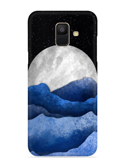 Full Moon Mountain Vector Snap Case for Samsung Galaxy A6 Zapvi