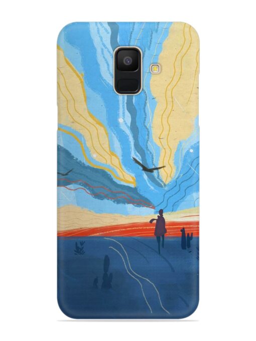 Minimal Abstract Landscape Snap Case for Samsung Galaxy A6 Zapvi