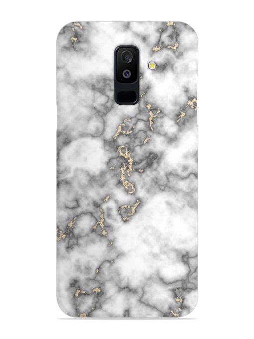 Gray And Gold Marble Snap Case for Samsung Galaxy A6 Plus Zapvi