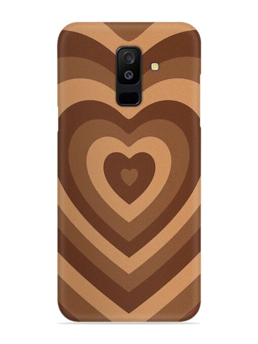 Brown Heart Snap Case for Samsung Galaxy A6 Plus Zapvi