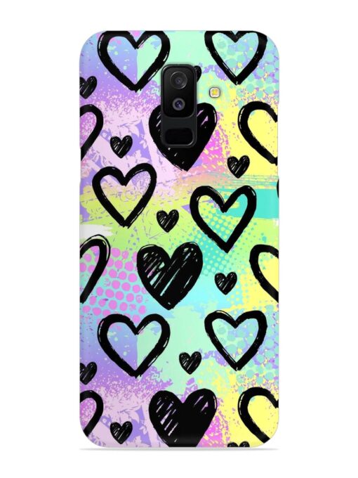 Bright Pattern Hearts Snap Case for Samsung Galaxy A6 Plus Zapvi