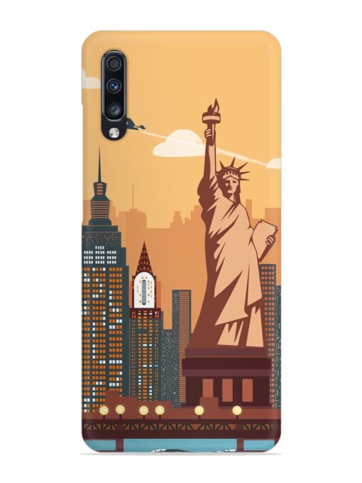 New York Statue Of Liberty Architectural Scenery Snap Case for Samsung Galaxy A70