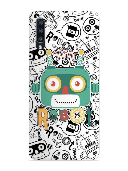 Robot Modern Seamless Pattern Snap Case for Samsung Galaxy A70