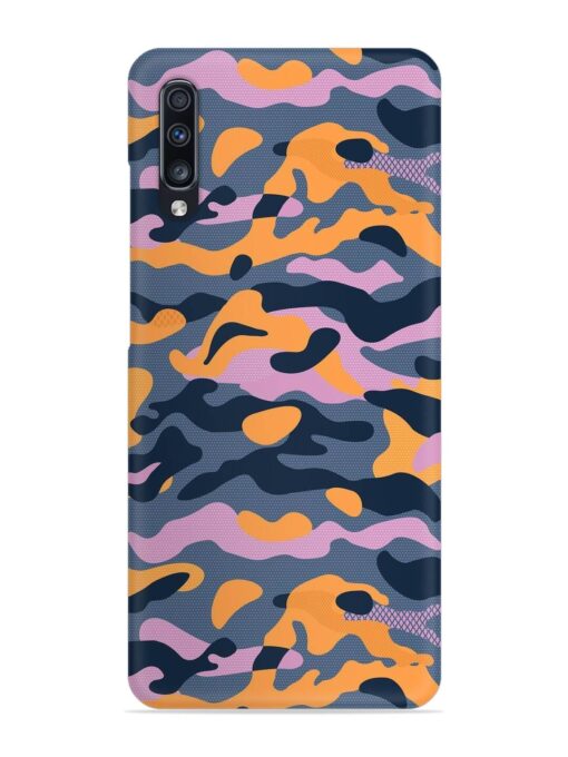 Camouflage Army Military English Orange Art Snap Case for Samsung Galaxy A70 Zapvi