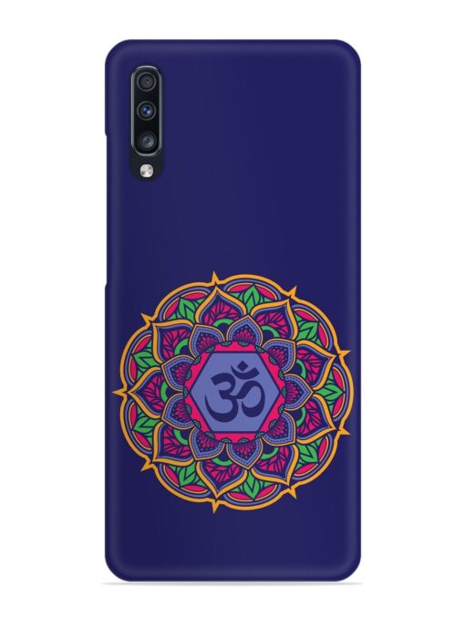 Om Mandala Art Blue Snap Case for Samsung Galaxy A70 Zapvi