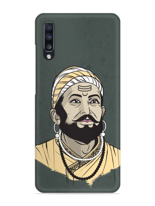 Shivaji Maharaj Vector Art Snap Case for Samsung Galaxy A70 Zapvi