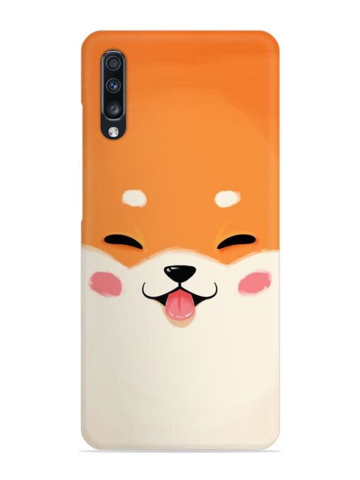 Cute Dog Face Vector Snap Case for Samsung Galaxy A70 Zapvi