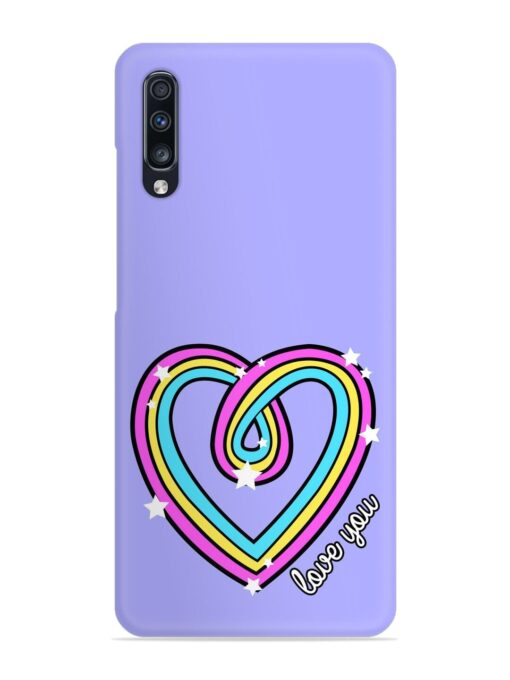 Colorful Rainbow Heart Snap Case for Samsung Galaxy A70 Zapvi